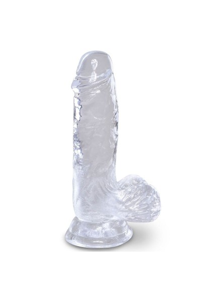 Dildo realistico trasparente con testicoli 10,1 cm