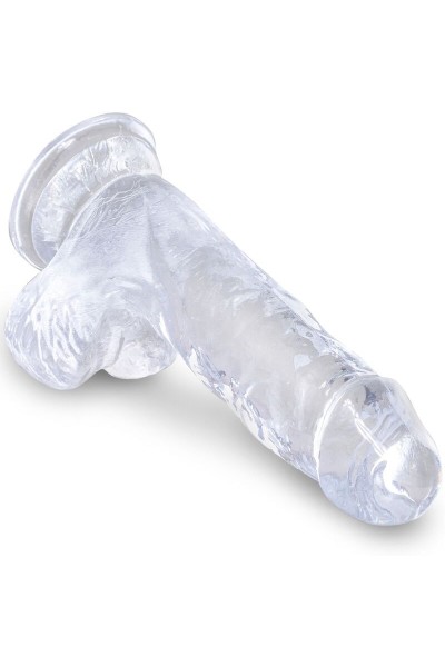 Dildo realistico trasparente con testicoli 10,1 cm