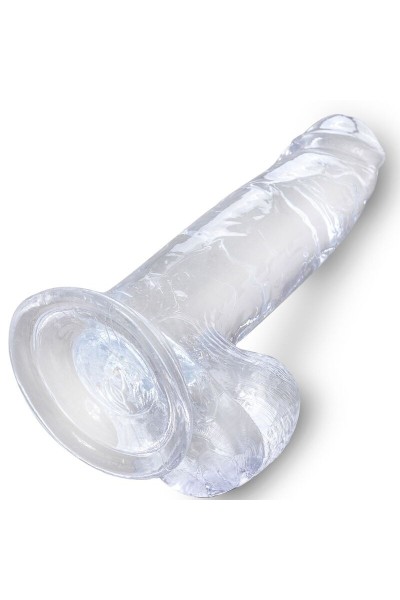 Dildo realistico trasparente con testicoli 15,2 cm