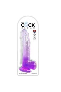 Dildo realistico viola trasparente con testicoli 20,3 cm