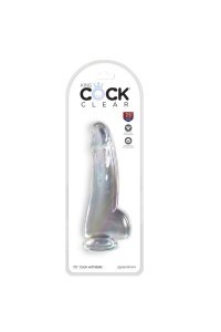 Dildo realistico trasparente con testicoli 15,2 cm