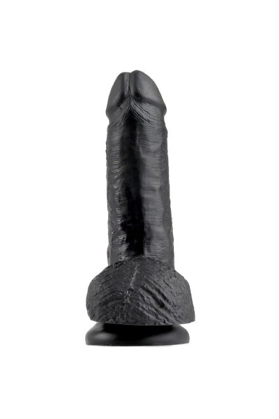 Dildo realistico con testicoli 17,8 cm nero