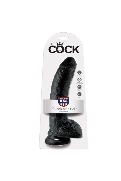 Dildo realistico 22,9 cm nero