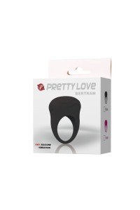 PRETTY LOVE BERTRAM ANILLO VIBRADOR NEGRO