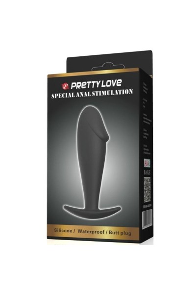 PRETTY LOVE PLUG ANAL SILICONA FORMA PENE - NEGRO